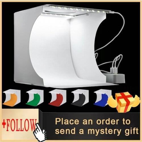 Portable LED Panels Folding lightbox Photography Photo Studio Softbox Lighting Kit Light box for iPhone Digital DSLR Camera