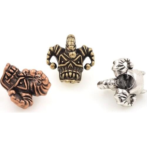 Retro 3D Clown Spacer Bead Charm, DIY Jewelry Bracelet Necklace Making Supplies 22.4x22.4x19.8MM