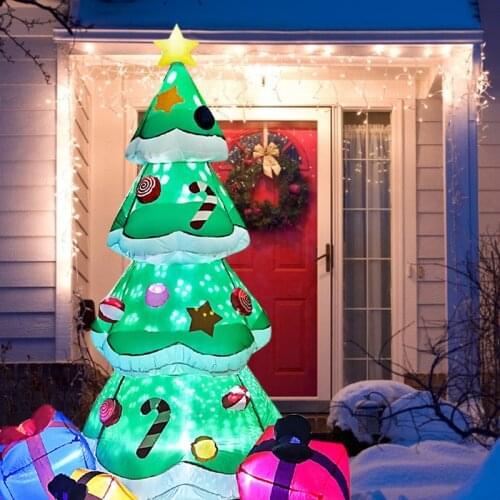 7 Foot Christmas Inflatable Tree with Multicolor Gift Boxes LED Lights Outdoor Indoor Home Family Decorations Toys Inflatable