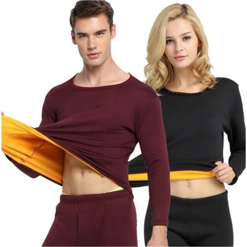 Thermal Underwear Winter Men Women Long Johns Sets Fleece Keep Warm In Cold Weather Size L To 6XL Long Underwewear Set Clothes