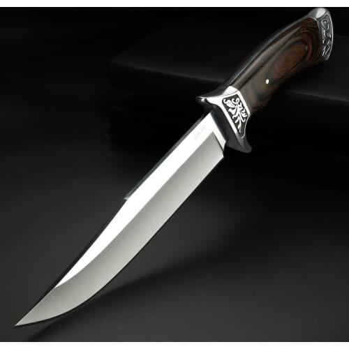 Outdoor Fixed Blade Knife High Hardness Wilderness Survival Jungle Adventure Straight Knife Portable Camping Hunting Short Knife