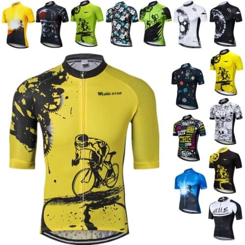 Weimostar Bike Team Cycling Jersey Men Summer MTB Bike Clothing Tops Anti-Sweat Bicycle Shirt Racing Cycle Wear Cycling Clothes