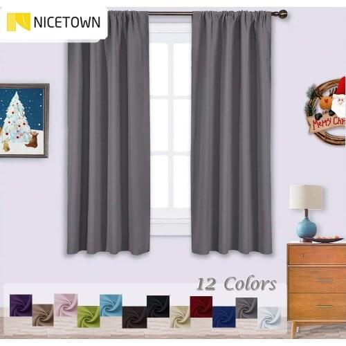 NICETOWN Room Darkening Blackout Curtains Drapes Thermal Insulated Solid Rod Pocket Blackout Draperies/Panels for Home Decor