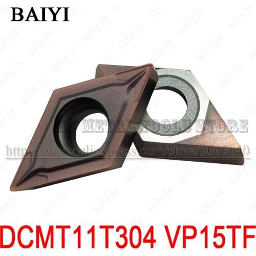 10pcs DCMT11T304 VP15TF Carbide inserts turning tools high quality CNC cutter Lathe DCMT 11T304 blade for stainless steel