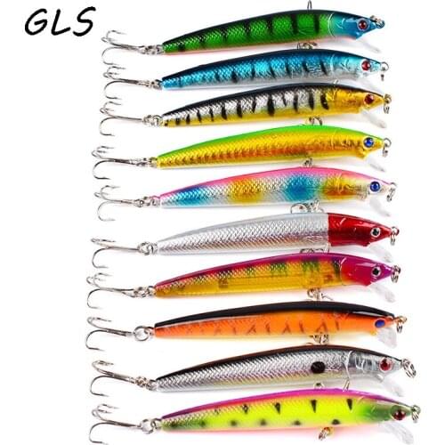 10PCS/lot 9.5 cm 8.5 g Fishing Lure 6# Fishing Hooks Fishing Tackle Lure 3D Eyes Free Shipping