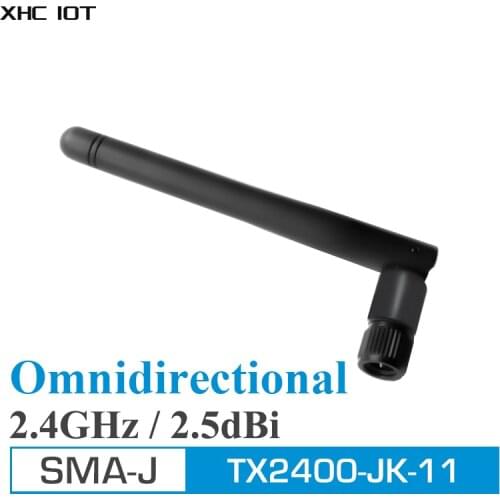 2Pcs/Lot 2.4GHz Omni WIFI Uhf Antenna SMA Male XHCIOT TX2400-JK-11 SMA-J Interface Omni Directional Whip Communication Rf Module