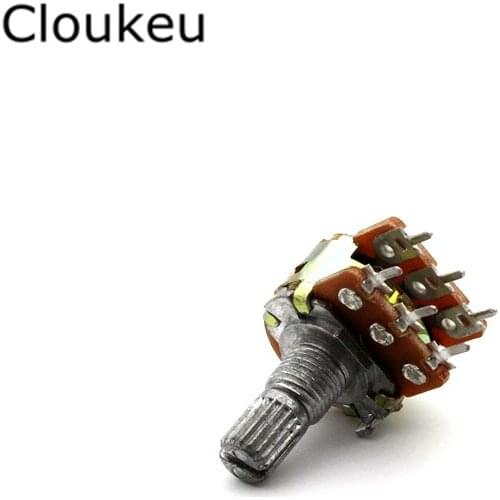 5Pcs DIP6 Double link potentiometer WH148 Handle length 15MM B1K/B2K/B5K/B10K/B20K/B50K/B100K/B500K