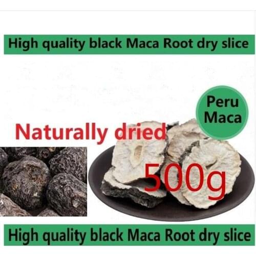 500g Peruvian Pure black Maca Root dry slice lift butt health improvement personal care Maca fruit free transit