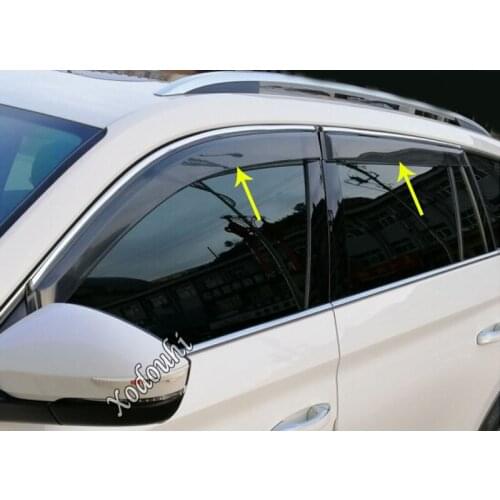 Car Sticker Lamp Plastic Window Glass Wind Visor Rain/Sun Guard Vent Molding Frame 4pcs For Skoda Kodiaq 2017 2018 2019 2020