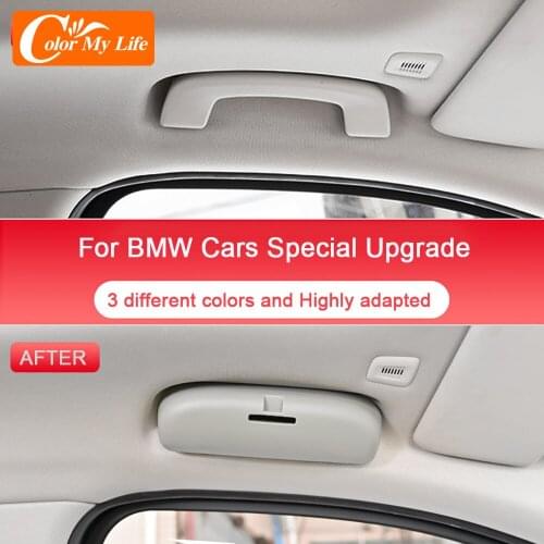 Color My Life Car Eyeglass Holder Glasses Storage Clip for BMW 5 Series F10 F11 F18 2020 2021 Auto Organize Sunglasses Holder