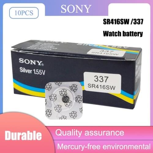 10 pcs/lot Original New Watch battery 337 SR416SW Silver 1.55V button cell battery for swatch watch LED Headphone