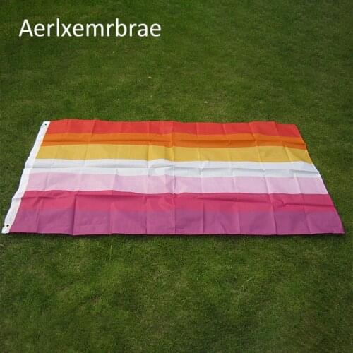 Free shipping Aerlxemrbrae Rainbow Flag 150X90CM Gay Flag Rainbow Things Sunset Lesbian Pride Flags