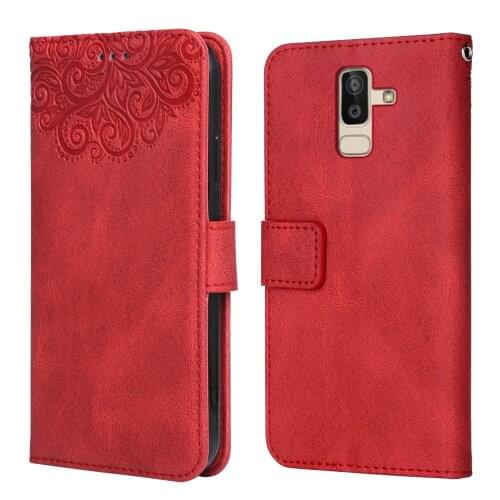 For Samsung Galaxy On8 2018 Flower Embossing Case J810 J810F SM-J810F Wallet Flip Leather Case for Samsung On8 2018 Cover