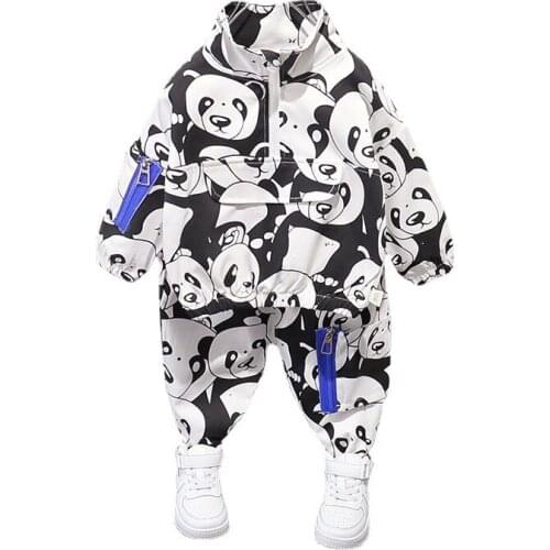 Spring Autumn Baby Girls Clothes Children Boys Fashion Cartoon Jacket Pants 2Pcs/Sets Toddler Sports Costume Kids Tracksuits
