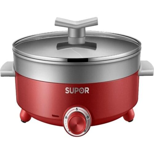 SUPOR 220V 4.5L Household Electric Hot Pot 2 Flavor Non-Stick Fast Heating Multi Cooker Frying Pan Machine Hotpot Electric