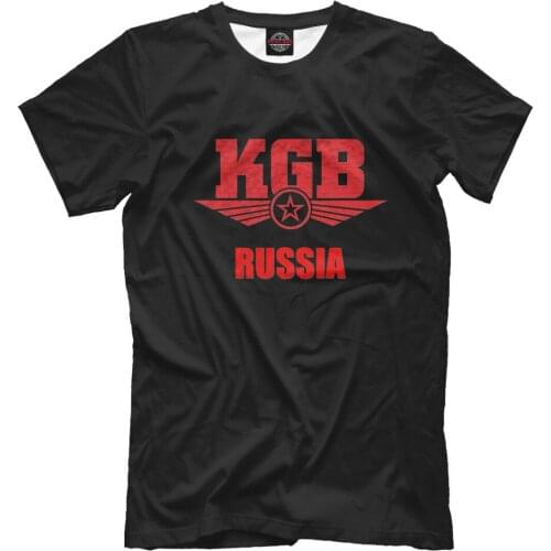 KGB Men T-shirt Russia Army Military KGB Short Casual 100% COTTON O-Neck Harajuku Mens T Shirts