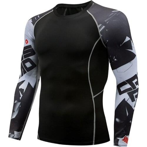 Long Sleeve Compression Shirt Men Quick Dry Gym T Shirt Fitness Sport Shirt Male Rashgard Gym Workout Traning Tights For Men -40