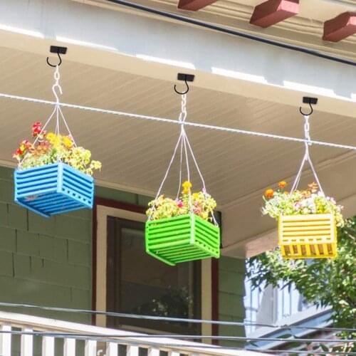 Square Ceiling Plant Hook Wall Hanging Hooks for Hanging Bird Feeder Lantern Wind Chime Planter Bearing Capacity