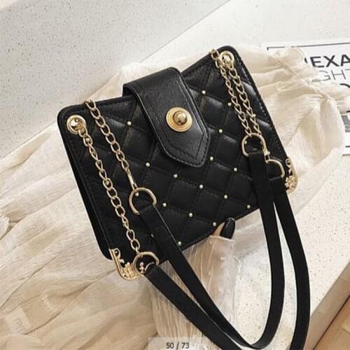 Ins Net Red Small Bag Ladies Leather 2021 New Korean Version Trend Wild Messenger Small Bag on Chain Bag