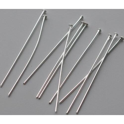 Silver color copper T-shaped needle flat head end Pins for jewelry making needles DIY jewelry accessories 40mm 20pcs