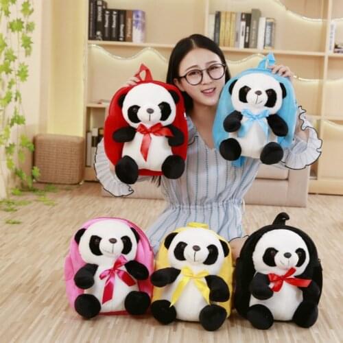 Cartoon Kids Plush Panda Backpacks Baby Toy Schoolbag Student Kindergarten Backpack Cute Children School Bags For Girls Boys