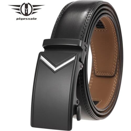 2021 New Mens Designer Alloy Automatic Buckle Belt For Men Cow Leather Mens Belts Luxury Ceinture Homme Black Dark Brown B484