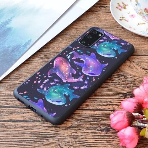For Samsung Galaxy Cosmic Whale Shark Print Soft Matt Phone Case