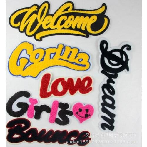 Letters Words Love Dream Sew On Patch Clothes Patch For Clothing Girls Boys Embroidered Patch