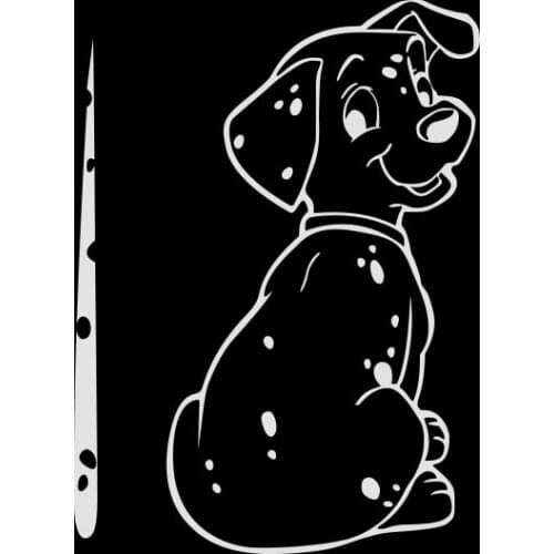 NEW 3D Car Stickers cute Dalmatian dog Moving Tail Stickers Reflective Window Wiper Decals Rear Windshield Sticker Car Styling