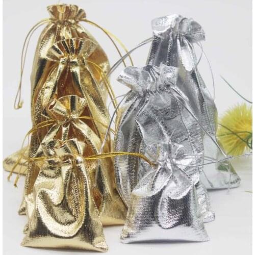 New Bags Jewelry-Packing-Bag Velvet-Bag Silver Drawstring Wedding-Gift Golden 7x9cm/9x12cm And 11x16cm /13x18cm 25pcs bags