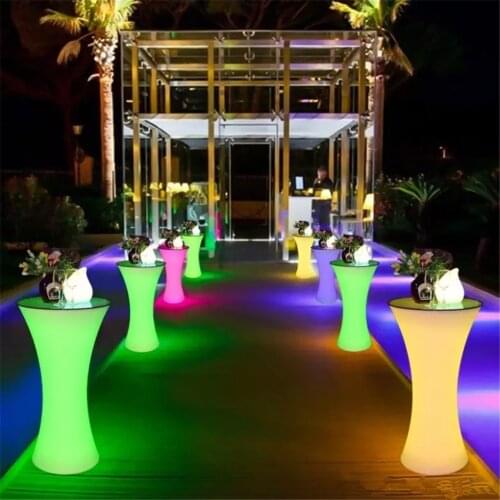 New Colorful changing led Luminous bar table nightclub lighted up furniture Commercial Furniture supplies