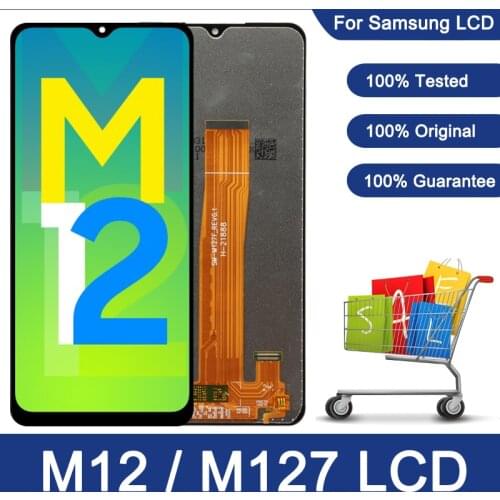 Original 6.5'' Super Amoled LCD Display Touch Screen Digitizer Assembly For Samsung Galaxy M12 M127F Replacement Repair Parts