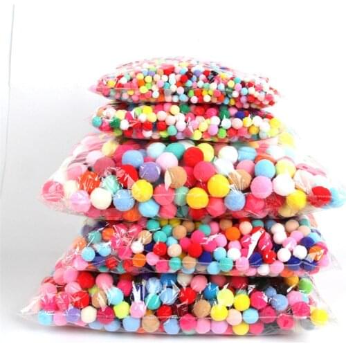 Pompom 8mm 10mm 15mm 20mm 25mm 30mm Soft Pompones Fluffy Plush Crafts DIY Pom Poms Ball Home Decor Sewing Supplies Wholesale