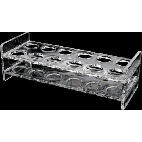 12-Hole Clear Acrylic Shot Glass Holder Rack Barware Whisky Cup