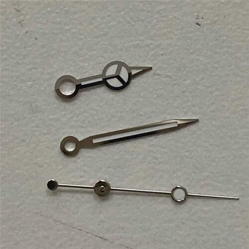 Silver Watch Hand Replacement Green Luminous Three Pointer for 8215 8200 Mingzhu 2813 Movement