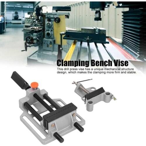 100mm Clamp Press Vise Flat Push Clamping Bench Drilling Vice Machine Hand Operated Tools
