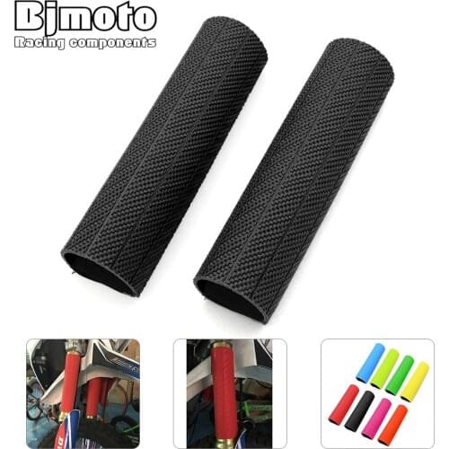 Bjmoto Universal Motorcycle Rubber Front Fork Cover Shock Protector Dust Guard motocross motorbike Gaiter Gator Boot Socks Cover