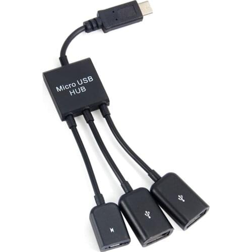 USB 3.1 Type C 3 Port 2 USB HUB Extension Splitter OTG Cable Adapter for For Huawei P9 Plus Google Nexus 5X 6P Lenovo ZUK Z1