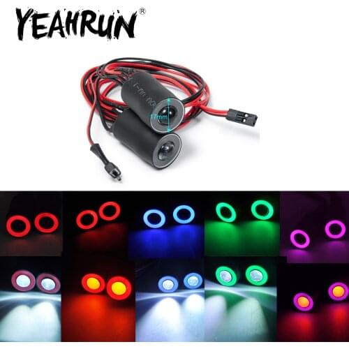 YEAHRUN 13mm/17mm 2LEDs Angel Eye LED Light Headlight Bulb for 1:10th RC Truck Cars