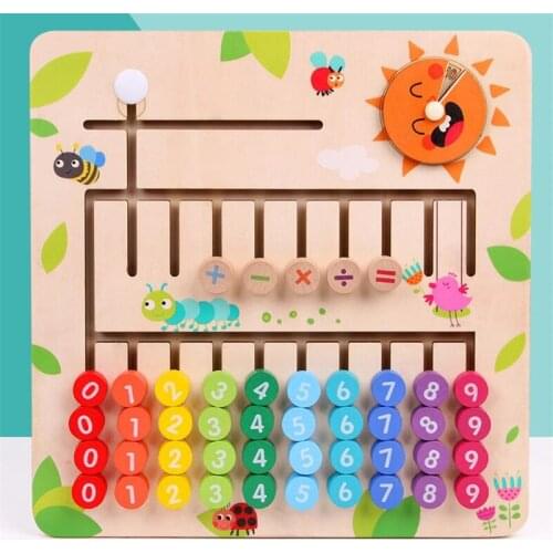 1 pcs Wooden Math Toys for Children Montessori Materials Learning To Count Numbers Early Mathematics Education for Babies