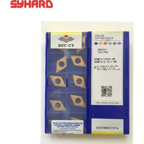 10pcs/lot YBC252 YBC251 YB9320 DCMT11T304 DCMT11T308-HR-HM-AHF Cutting Tools Turning Insert For Steel