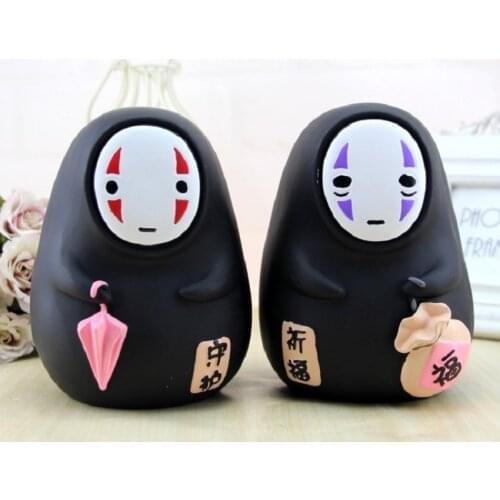 2 Style Anime Action Figure Spirited Away No Face Man Piggy Bank PVC 15cm Cartoon Saving Coin Money Box Model Handicraft Doll