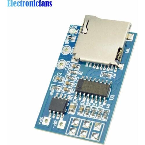 2W Mixed Mono TF Card MP3 Player Decoder Board Amplifier Module 3.7V/5V Power Support MP3 FM Radio USB Audio Mode