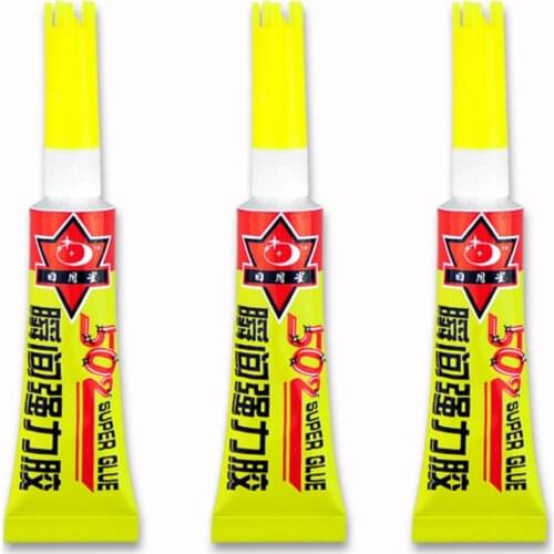 3Pcs Cyanoacrylate Liquid Instant Strong Super Glue Screen sole Fabric Stationery Store Touch 502 Wood Leather Rubber Metal