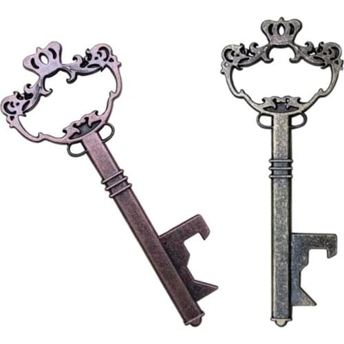 500pcs Key Shaped Bottle Opener Keychain Zinc Alloy Crown Beer Wine Bottle Opener Unique Creative Gift Wedding Party Favors