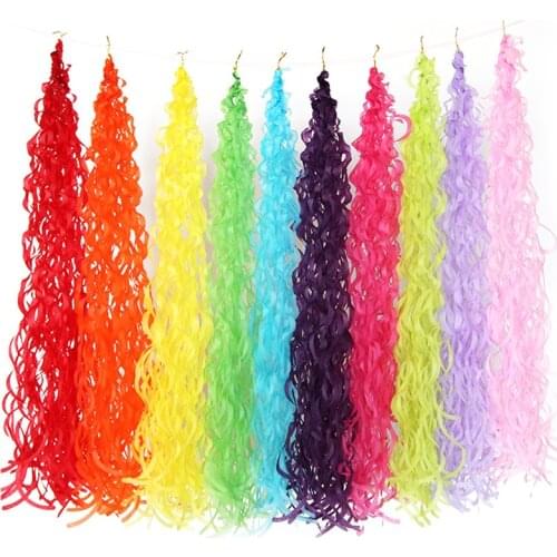 88CM Birthday Party Supplies Spiral Tassel Wedding Background Hanging Ornaments Decoration Big Wave Paper Garland
