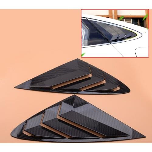 ABS 1 Pair Carbon Fiber Style Car Rear Side Window Vent Scoop Louver Fit For Hyundai Sonata DN8 2020 2021