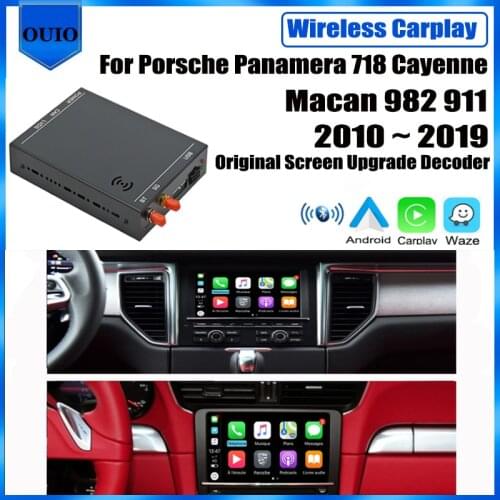 Wireless carplay Android Auto Mirror interface For Porsche Panamera 718 Cayenne Macan 982 911 2010 ~ 2019 Rear camera Adapter