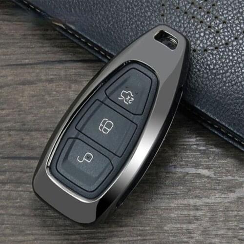 Zinc Alloy Car Key Case Shell Protection Cover For Ford Focus 3 mk3 Kuga Ecosport Mondeo MK4 Fiesta 2012-2016 2017 Accessories