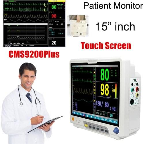 CONTEC CMS9200 Plus 15'' TFT color LCD Multi-Parameter Patient Monitor Medical Machine SPO2 Heart Rate Monitor
